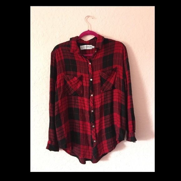 Gypsy Warrior Tops - Plaid Long Sleeve Button Down
